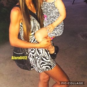 Zebra romper size large best for xs or small